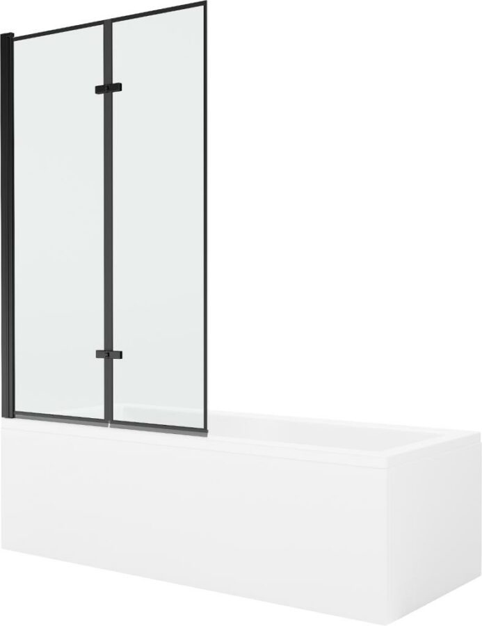 MEXEN/S Cubik obdélníková vana 150 x 70 cm s panelem + vanová zástěna 100 cm